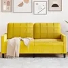 Image de Canapé à 2 places Jaune 140 cm Velours
