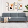 Image de vidaXL Canapé à 3 places Gris foncé 210 cm Velours4007645