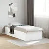 Image de vidaXL Cadre de lit sans matelas blanc 75x190 cm bois d'ingénierie 841986