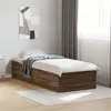 Image de vidaXL Cadre de lit sans matelas chêne marron 75x190cm bois ingénierie 841992