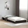 Image de vidaXL Cadre de lit noir 75x190 cm bois d'ingénierie, meuble de chambre à coucher, sommier, lit de palette, lit, lit simple, 842078