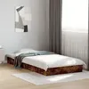 Image de vidaXL Cadre de lit chêne fumé 75x190 cm bois d'ingénierie, meuble de chambre à coucher, sommier, lit de palette, lit, lit 842081