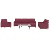 Image de vidaXL 4-delige Loungeset met voetenbank stof wijnrood3278301