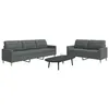 Image de Canape droit vidaxl 3 places en tissu gris 77 x 157 x 80 cm