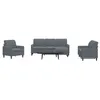 Image de vidaXL 4-delige Loungeset met kussens fluweel donkergrijs3278362