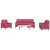 Image de vidaXL 4-delige Loungeset met kussens fluweel wijnrood3278365