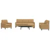 Image de vidaXL 4-delige Loungeset met kussens fluweel bruin3278368