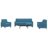 Image de vidaXL 4-delige Loungeset met kussens fluweel blauw3278370