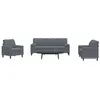 Image de Canape angle fixe vidaxl 3 places en velours gris 77 x 197 x 80 cm