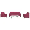Image de vidaXL Ensemble de canapés 3 pcs avec coussins et traversins velours, canapé, siège de canapé, canapé relax, canapé confort, 3278375