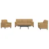 Image de vidaXL 3-delige Loungeset met kussens en bolsters fluweel bruin3278378