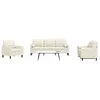 Image de vidaXL 3-delige Loungeset met kussens en bolsters fluweel cràmekleurig3278379
