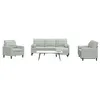 Image de vidaXL 4-delige Loungeset met kussens en bolsters fluweel lichtgrijs3278381