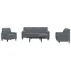 Image de vidaXL 4-delige Loungeset met kussens en bolsters fluweel donkergrijs3278382
