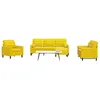 Image de vidaXL 4-delige Loungeset met kussens en bolsters fluweel geel3278387