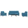 Image de vidaXL 4-delige Loungeset met kussens en bolsters fluweel blauw3278390