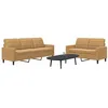 Image de Canape droit vidaxl 3 places en velours marron 77 x 137 x 80 cm