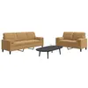Image de vidaXL 2-delige Loungeset met kussens en bolsters fluweel bruin3278418