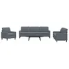 Image de vidaXL 4-delige Loungeset met kussens fluweel donkergrijs3278442