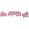 Image de vidaXL 4-delige Loungeset met kussens fluweel roze3278444