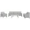 Image de vidaXL 3-delige Loungeset met kussens en bolsters fluweel lichtgrijs3278451