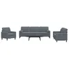 Image de vidaXL 3-delige Loungeset met kussens en bolsters fluweel donkergrijs3278452