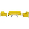 Image de vidaXL 3-delige Loungeset met kussens en bolsters fluweel geel3278457