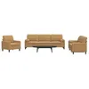 Image de vidaXL 3-delige Loungeset met kussens en bolsters fluweel bruin3278458