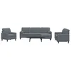 Image de vidaXL 4-delige Loungeset met kussens en bolsters fluweel donkergrijs3278462