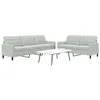 Image de Canape droit vidaxl 3 places en velours gris 77 x 157 x 80 cm