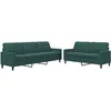 Image de Canape droit vidaxl 3 places en velours vert 77 x 157 x 80 cm