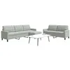 Image de Ensemble de canapés 3 pcs avec coussins Gris clair Velours