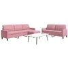 Image de Canape angle fixe vidaxl 3 places en velours rose 77 x 157 x 80 cm