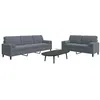 Image de Ensemble de canapés 2 pcs avec coussins et traversins velours