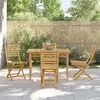 Image de vidaXL Chaises pliables de jardin lot de 4 43x54x88 cm bambou, chaise pliable, meuble d'extérieur, chaise à manger, meuble 3278517