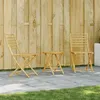 Image de vidaXL Ensemble de bistro 3 pcs bambou, ensemble de bistro de jardin, ensemble de balcon, ensemble de meubles d'extérieur 3278533