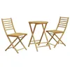 Image de vidaXL Ensemble de bistro 3 pcs bambou, ensemble de bistro de jardin, ensemble de balcon, ensemble de meubles d'extérieur 3278536