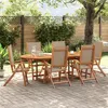 Image de Chaises pliables de jardin lot de 6 bois d acacia et textilène