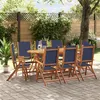 Image de vidaXL 9-delige Tuinset massief acaciahout en textileen3279299