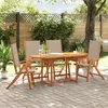 Image de vidaXL 5-delige Tuinset massief acaciahout en textileen3279322