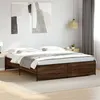 Image de vidaXL Bedframe bewerkt hout metaal bruin eikenkleur 200x200 cm3279871