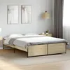 Image de vidaXL Bedframe bewerkt hout metaal sonoma eikenkleurig 160x200 cm3279878