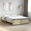 Image de vidaXL Bedframe bewerkt hout metaal sonoma eikenkleurig 150x200 cm3279883