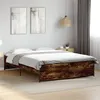 Image de vidaXL Bedframe bewerkt hout metaal gerookt eikenkleurig 150x200 cm3279884