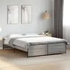 Image de vidaXL Bedframe bewerkt hout metaal grijs sonoma eiken 150x200 cm3279885