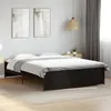 Image de vidaXL Cadre de lit noir 140x200 cm bois d'ingénierie et métal, lit, lit d'invité, lit double, meuble de chambre à coucher, 3279887