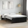 Image de vidaXL Cadre de lit noir 120x200 cm bois d'ingénierie et métal, lit, lit d'invité, lit double, meuble de chambre à coucher, 3279892