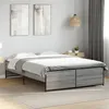 Image de vidaXL Bedframe bewerkt hout metaal grijs sonoma eiken 135x190 cm3279905