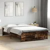 Image de vidaXL Bedframe bewerkt hout metaal gerookt eikenkleurig 120x190 cm3279909