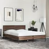 Image de vidaXL Bedframe bewerkt hout metaal bruin eikenkleur 120x200 cm3279996